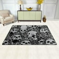 thumbnail image 3 of Dreamtimes Lightweight Soft Area Rugs 31x20 Inch, Vintage Skull and Flowers Art Floor Mat Doormat for for Rooms Entrance Hardwood Floor Living Room 2'7" x 1'8"） Nursery Rugs, 3 of 6