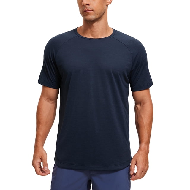 Camiseta CRZ YOGA ligera de manga corta para hombre azul marino XL
