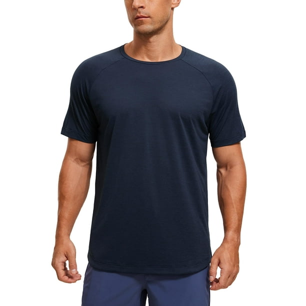 Camiseta CRZ YOGA ligera de manga corta para hombre azul marino grande