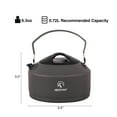 thumbnail image 5 of REDCAMP 0.9L Small Outdoor Camping Kettle, Aluminum Water Pot with Carrying Bag, Compact Lightweight Tea Kettle, 5 of 9