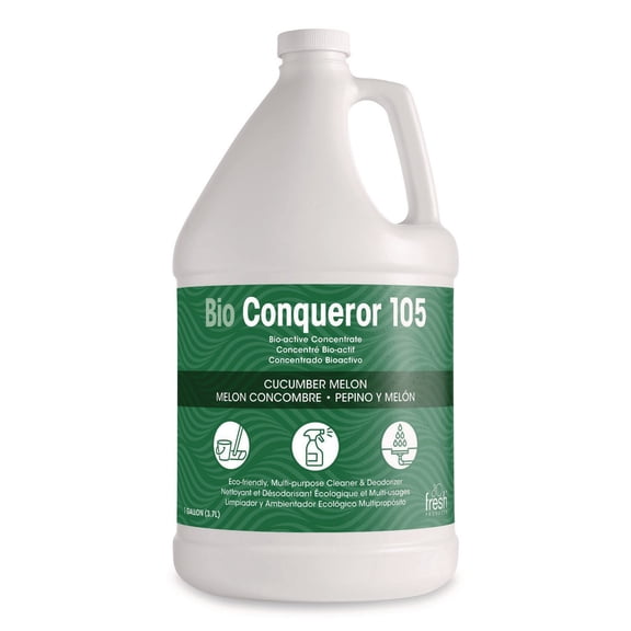 Fresh Products Bio Conqueror 105 Liquid Concentrate, Cucumber Melon Scent, 1 Gallon, Pack Of 4 Bottles