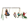 thumbnail image 2 of XDP Recreation Super Disc™ Steel Swing Set with Disc Swing, Swing Seats, Wave Slide, 2 of 9