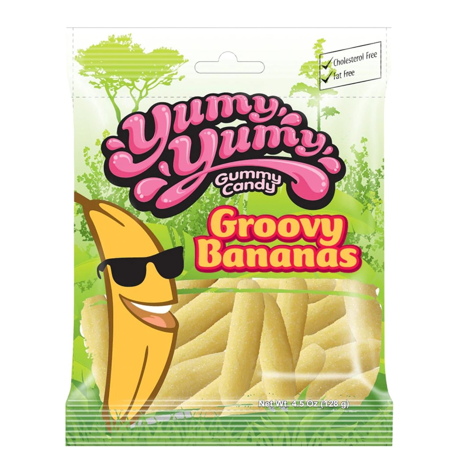 Yumy Yumy Groovy Bananas Gummy Candy Cholesterol Free and FatFree