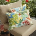 thumbnail image 2 of Set of 2 Blue Green Seascape Corded Indoor and Outdoor Lumbar Pillow, 20", 2 of 2