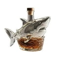 thumbnail image 2 of Uuiauoio Shark Shaped Whiskey Bottle High Borosilicate Glass , Novelty Liquor Decanter for Gift Giving and Home Bar Collection, Unique Design for Bourbon Scotch and Spirits Display, 2 of 7