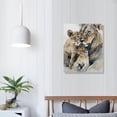 thumbnail image 4 of Nawypu Lion and Lioness Canvas Wall Art Lion Wall Pictures White Lion Canvas Wall Art Wild Animal Art African Lion Canvas Wall Art Modern Animal Pictures for Living Room Bedroom Office No Frame, 4 of 5