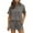 Gray, variant on KeFaWanJu Summer 2 Piece Sets for Women Casual Active Short Sleeve Stripe T-Shirt and Elastic Waist Shorts