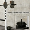 thumbnail image 4 of Barara King Barbell Rack with Pull Up Bar and Barbell Bar, Squat Rack Barbell Bench Press for Home Gym, White, 4 of 7