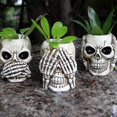 thumbnail image 2 of Creative Skull Flower Pot Ornament Personalized Resin Desktop Decoration For Home Living, 2 of 4