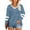Blue, variant on Auburet Women's Plus Size Tops Striped Long Sleeve Color Block Casual Tunics T-Shirt