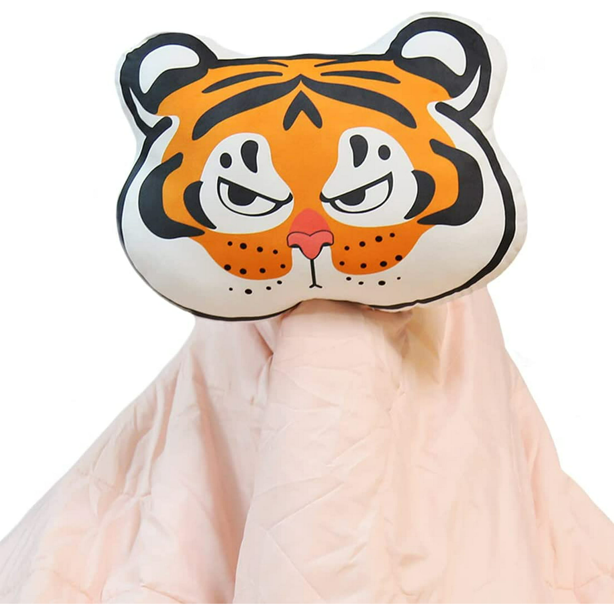 IBAOLEA New Year Tiger Head Plush Toy Pillow Cartoon Tiger Printed Cushion  Decor Home Sofa, Soft PP Cotton Tiger Plushie Cute Dolls Gifts for Boys  Girls Children Xmas Birthday Tiger-anger - |