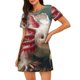thumbnail image 1 of Disketp Colorful Axolotl Underwater para Camisón Corto de Manga Corta para Mujeres, Camisón Cómodo con Escote Redondo, Bonito y Confortable, 1 of 6