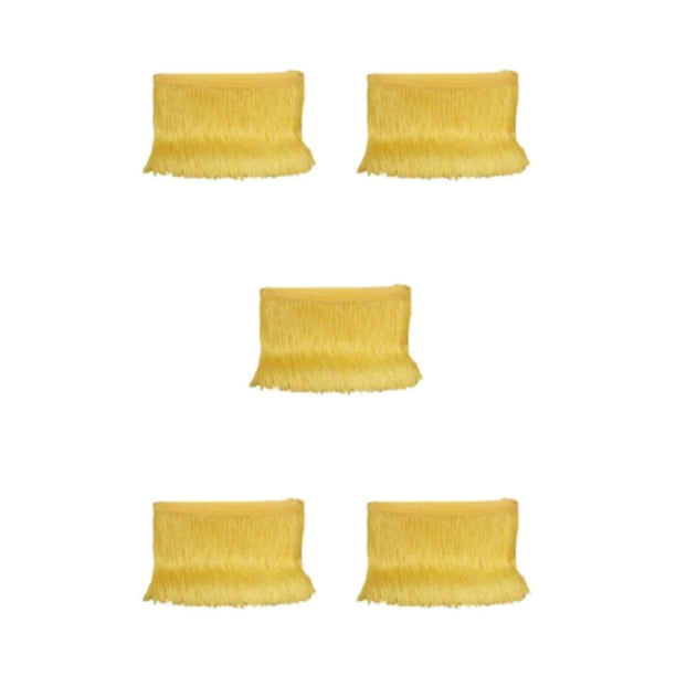 Minnieouse Poliéster Añade un toque de elegancia al vestido de baile latino con flecos de encaje de cinta Adornos de poliéster amarillo limón Type2 NO2