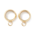 201 Stainless Steel Tube Bails Loop Bails Ring Bail Beads Real 18K Gold ...