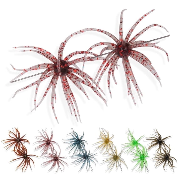 30PCS Soft Artificial Sea Urchin Lures for Shore, Trout, River, Lake, Saltwater, Freshwater