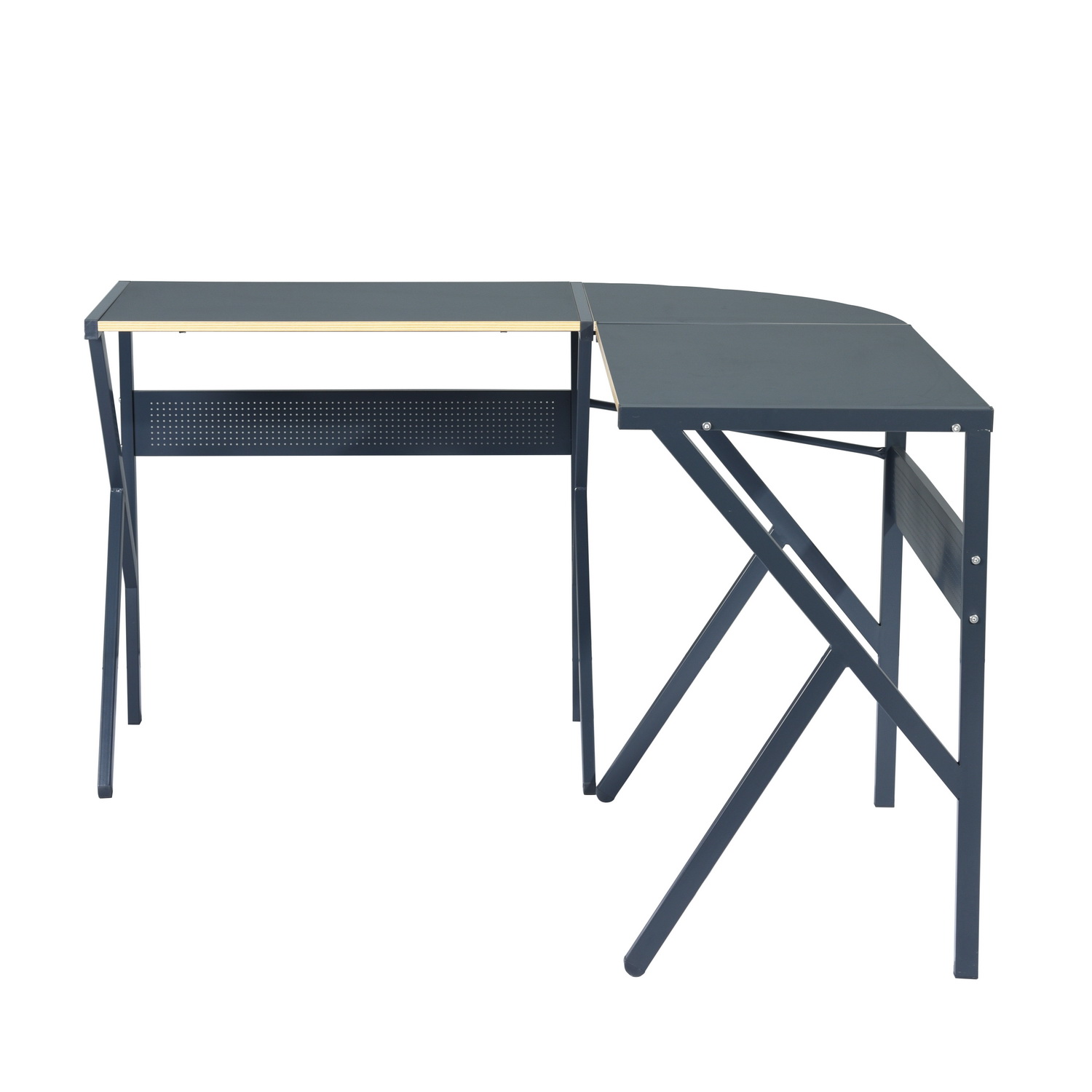 Homy Casa L Shaped Computer Desk, Convertible Corner Desk, Home Office Gaming Writing Table, Black