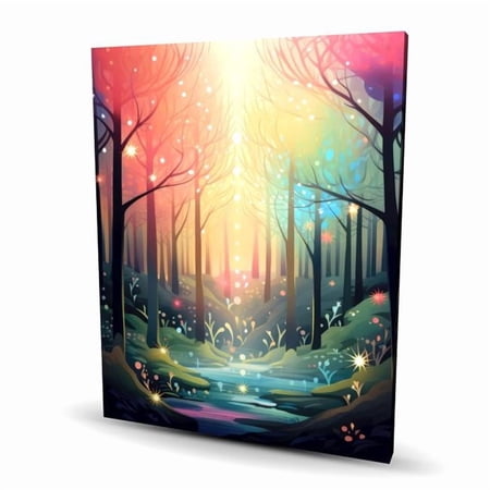 Pictorem C1RC48607MK5N1 48 x 60 in. Magical Forest - Turquoise Canvas Wall Art for Home Decor