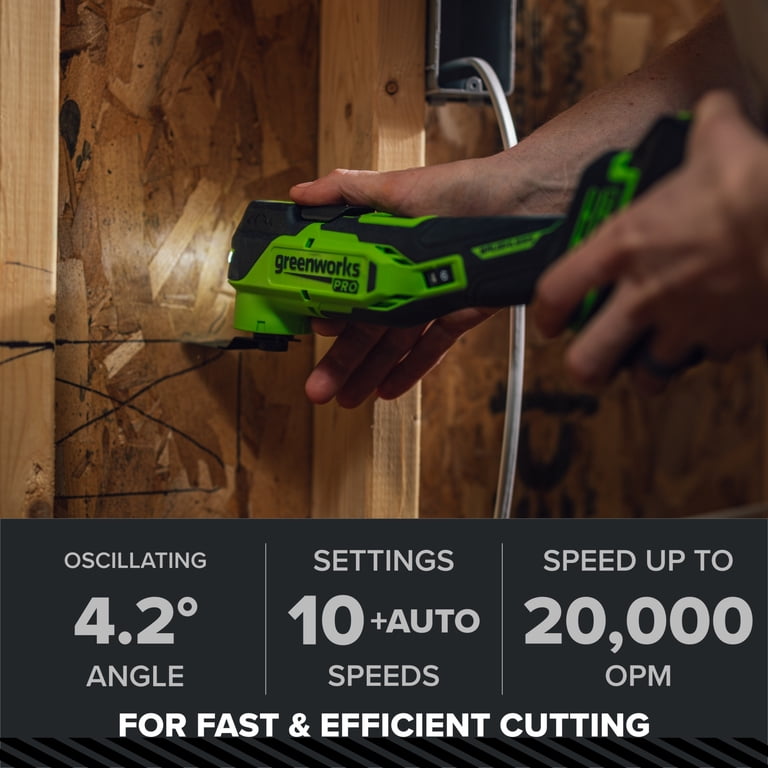Greenworks Pro PowerAll 24V Oscillating Multi-Tool, with Plunge