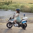 thumbnail image 2 of Luku Kids 12V Ride On Police Motorcycle w/EVA Tires, Licensed BMW Ride On Bike,LED Headlights, 4.35mph Top Speed, Training Wheels, Music, Battery Powered and High/Low Variable,Spring Suspensio, 2 of 7
