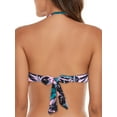 thumbnail image 6 of Ocean Blues Women's Removable Strap Tie Back Halter Bikini Top Twist Front Bandeau Floral Swimsuit Top Bikinis Strapless Bathing Suit, 6 of 6