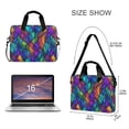 thumbnail image 3 of FORMRS 16" Laptop Bag Carrying Sleeve Case with Handle Travel Shoulder Briefcase, Vibrant Stained Glass Pattern, 3 of 8