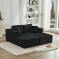 thumbnail image 4 of 106" Cloud Sectional Couch Double Chaise Lounges,Deep Seat Modern Modular Sofa for Living Room,No Assembly Required,Black ,SF502BK-DC, 4 of 16