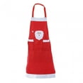 thumbnail image 4 of DOLITY 4xXmas Santa Claus Aprons Holiday Kitchen Apron for House Cleaning Baking, 4 of 9