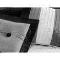 Chezmoi Collection Luxury Pleated Striped Comforter Set, California