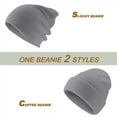 thumbnail image 3 of Otqutp Sun Headwear for Beanie Hat for Men Women Thick Knit Winter Warm Hat Soft Beanie Cap Unisex Slouchy Ski Watch Cap for Outdoor Cold Weather(G,One Size), 3 of 6
