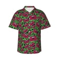 thumbnail image 2 of Picia Graffiti Tape Gentle Cotton Regular Fit Short Sleeve Casual Hawaiian Shirt for Men-XX-Large, 2 of 8