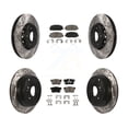 thumbnail image 1 of Transit Auto Front Rear Coated Drilled Slotted Disc Brake Rotors and Ceramic Pads Kit for Car 2013-2018 Acura RDX KDC-100610, 1 of 11