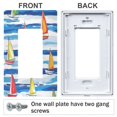 thumbnail image 3 of Yayeee Rocker Switch Wall Plate 1-Gang 4.6"x2.9" Home Decorative Outlet Cover, Orange Sailboats, 3 of 6
