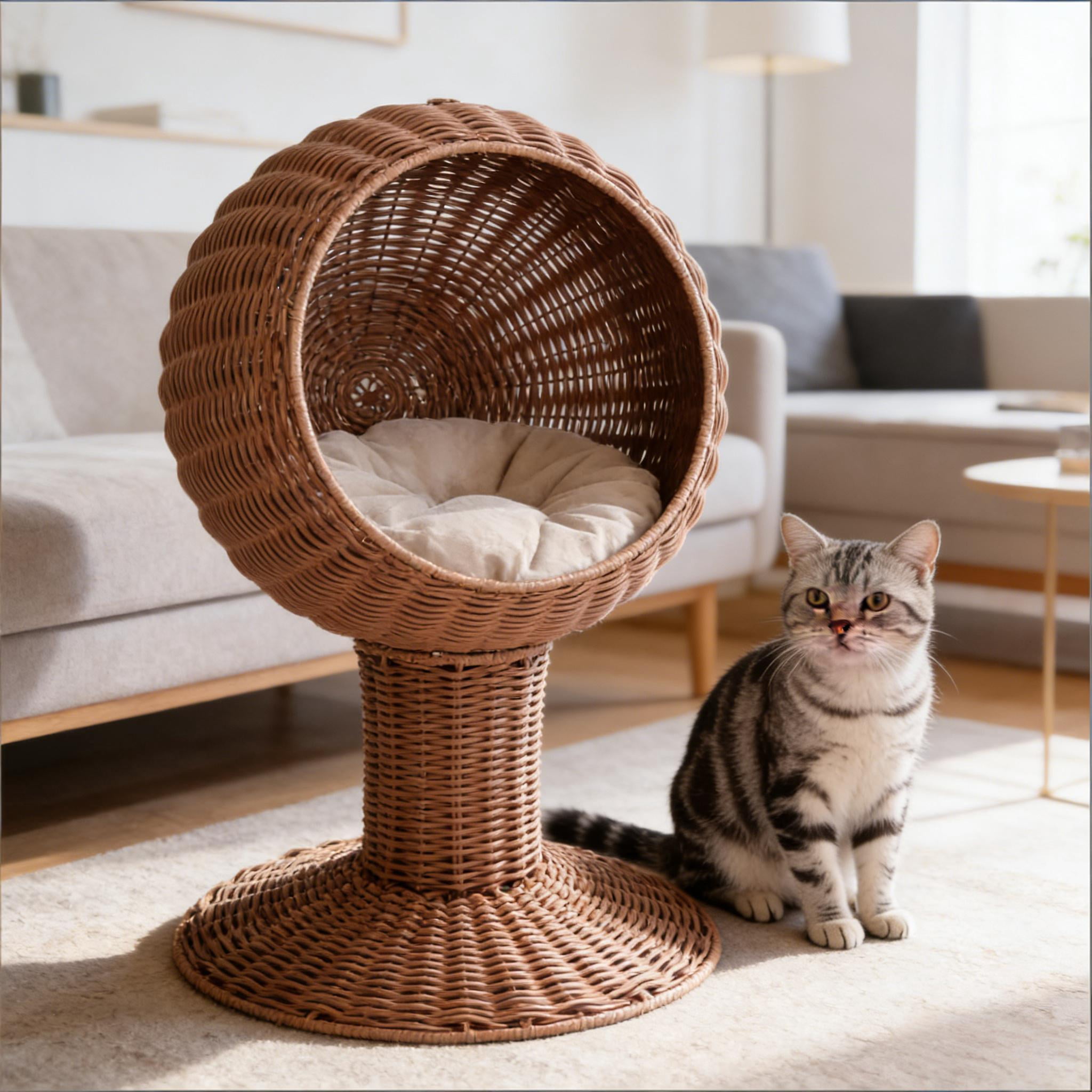 Cat Basket Bed,Elevated Cat Bed
