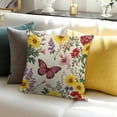 thumbnail image 7 of Pioneer Flower And Butterfly Pillow Covers,Pioneer Flower And Butterfly Throw Pillow Covers 18"×18" ,Living Room Sofa Couch Pillow Covers,Decorative Pillow Covers, 7 of 7