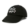 thumbnail image 4 of DALIX Cute Hearts I Love You Hat Womens Embroidered Baseball Cap in Black, 4 of 6