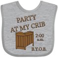 thumbnail image 3 of Inktastic Party at My Crib Boys or Girls Baby Bib, 3 of 4