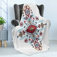 thumbnail image 4 of Geometric Soft Flannel Fleece Throw Blanket, Mexican and Ornamental Folkloric Unique Vintage Pattern, Cozy Plush for Indoor and Outdoor Use, 50" x 70", Multicolor, by Ambesonne, 4 of 5