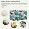 thumbnail image 5 of Coolnut Tropical Palm Flamingo Foldable Canvas Storage Bin, Sturdy Fabric Storage Basket with Handles, Storage Cube Box for Organizing Shelf Nursery Toy Closet 1PCS#317 Home Decor, 5 of 7