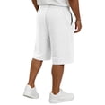 thumbnail image 3 of VV AVEORS Men'S Wide Leg Bermuda Shorts Casual Knee Length Baggy Shorts Oversized Y2K Casual Athletic Short With Pockets White L, 3 of 6