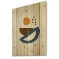 thumbnail image 2 of Designart 'Abstract Moon and Sun Geometric Print I' Modern Print on Natural Pine Wood, 2 of 5