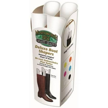 Moneysworth & Best Deluxe Boot Shaper - White Snow, Allows air circulation for natural drying of moisture By Moneysworth and Best Shoe Care