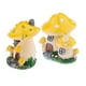 thumbnail image 1 of Estatua de la casa de 2pcs Miniatura De Hadas Jardín Artesanía Resina Casa Micro Paisaje Decoración Amarillo, 1 of 7