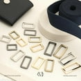 thumbnail image 4 of CRAFTME STUDIO 1 Inch Metal Flat Rectangle Rings Buckle for Bag, Belt and Strap Heavy Duty Loop with Quality Finish, 6 Pack (Brushed Brass) VTLP, 4 of 7