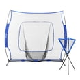 thumbnail image 2 of Soozier 7.5'x7' Baseball Practice Net Set w/ Catcher Net, Tee Stand for Pitching, Fielding, Practice Hitting, Batting, Backstop, Blue, 2 of 9
