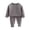 Children Loungewear - Grey, variant on REDARER Unisex Kids 2 Piece Thermal Base Set Plain Crew Neck Long Sleeve Fall Winter Warm Loungewear Top And Pants Pajamas,3-4 Years