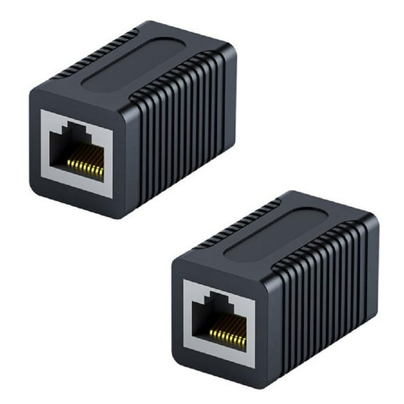 2PCS RJ45 Networking Coupler Adapters Metal Shielded Stable Gigabit Speed