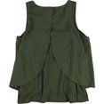 thumbnail image 2 of bar III Camiseta sin mangas tejida para mujer, verde, extragrande, 2 of 2