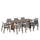 thumbnail image 1 of Juego de Comedor de Madera para 8 Personas con Mesa y 8 Sillas Tapizadas, Comedor y Cocina, Midtown Concept Dakar, Nogal y Gris Claro, 1 of 5