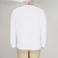 thumbnail image 6 of XUNKUSGA Pullover Sweaters for Women Soft Knit Tops for Women Fashion Crisscross V Neck Long Sleeve Womens Tops Loose Solid Color Womens Sweatshirts for Party Office Shopping L-4XL White, 6 of 9