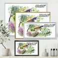 thumbnail image 4 of Designart 'Rural Village House On A Green Summer Day' Traditional Framed Canvas Wall Art Print, 4 of 5